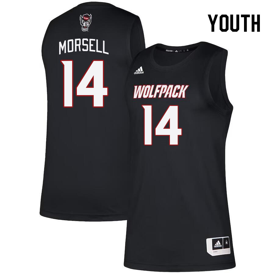 Youth #14 Casey Morsell NC State Wolfpack College Basketball Jerseys Stitched Sale-Black - Click Image to Close